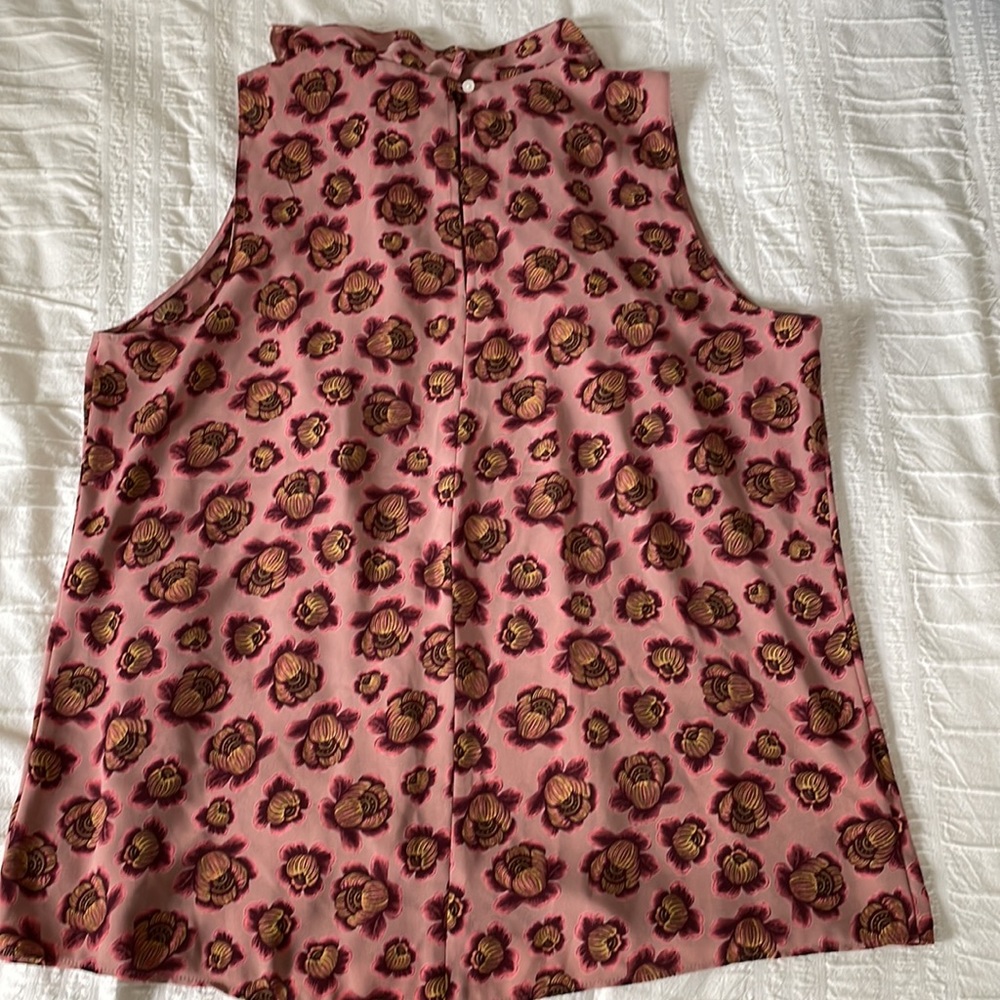 Ann Taylor Rose Floral Ruffle Blouse - Picture 4 of 5